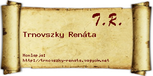 Trnovszky Renáta névjegykártya